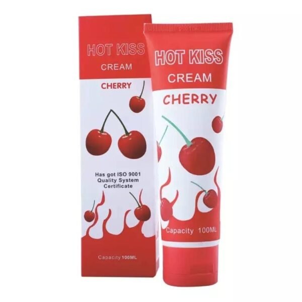 Hot kiss 04 HOT KISS CHERRY CREAM – Lubrifiant Intime Aromatisé à la Cerise (100 ml)