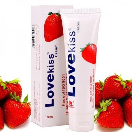 Lovekiss Cream – Lubrifiant Intime Aromatisé Fraise 100 ml