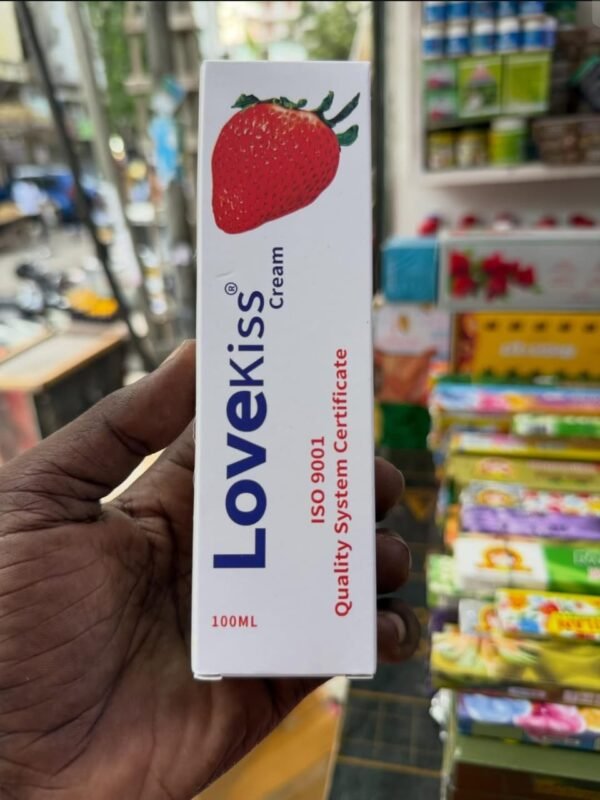 Lovekiss Cream – Lubrifiant Intime Aromatisé Fraise 100 ml