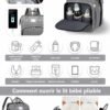 SAC DODO 04 Sac à Dos Multifonction 3-en-1 avec Lit Bébé Intégré et Port USB