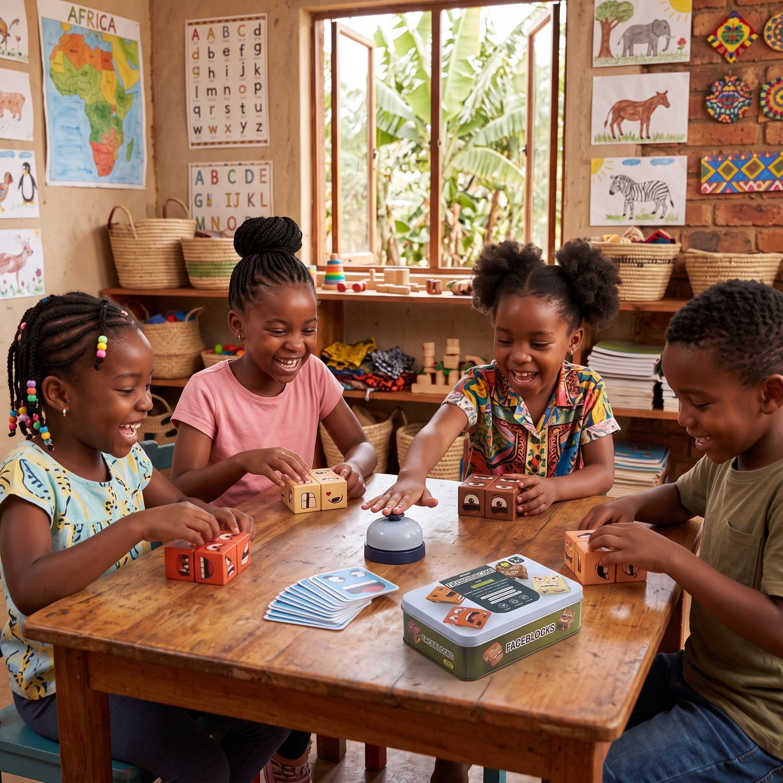 Partie de Face Blocks entre enfants